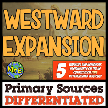 Preview of Westward Expansion Reading Passages | Differentiated Primary Sources Expansion