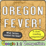 Oregon Fever and Westward Expansion Reading Activity | Wha