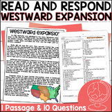 Westward Expansion Reading Passage Comprehension Questions