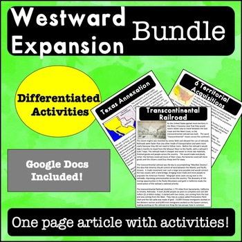 Preview of Westward Expansion Reading Passages and Activities Bundle & Distance Learning