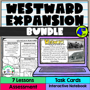 Preview of Westward Expansion Unit Bundle Lessons, Activities, Timeline, Test SS4H3