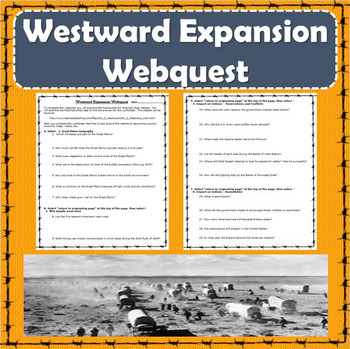 Preview of Westward Expansion Webquest (PDF and Google Docs Format)