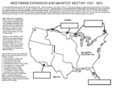 Westward Expansion Map and Reading Passage