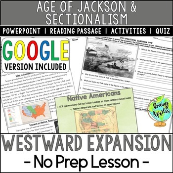 Preview of Westward Expansion Lesson - Manifest Destiny - Oregon Trail - Reading Activities
