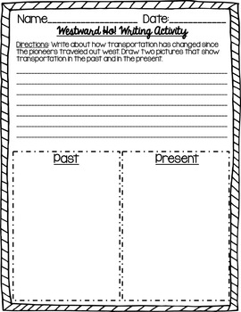 Westward Ho! Westward Expansion Transportation Writing Activity