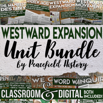 Preview of Westward Expansion Full Unit Bundle Engaging Student Centered Activities C3