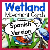 Wetland Themed Movement Cards - Spanish Version (Espanol)