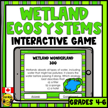 Preview of Wetland Ecosystems | Interactive Review Game | Google Slides