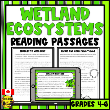 Preview of Wetland Ecosystems | Science Reading Passages
