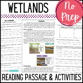 Wetlands (Swamps and Marshes) Habitat Reading Comprehensio