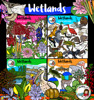 Preview of Wetlands biome/habitat clip art-118 items!