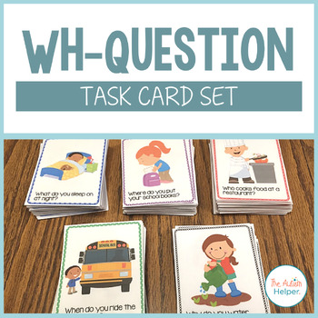 Preview of Wh-Question Task Card Set