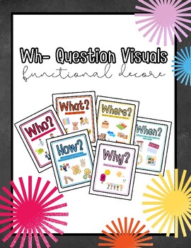 Preview of Wh- Question Visuals | Functional Decor | Speech-Language Pathology