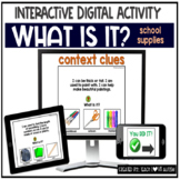 Wh Question WHAT Context Clues Digital Task Cards and Boom Cards