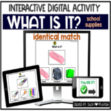 Wh Question WHAT Picture Match Digital Task Cards and Boom Cards