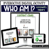 Wh Question WHO Context Clues Digital Task Cards and Boom Cards