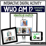 Wh Question WHO Matching Picture Digital Task Cards and Bo