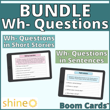 Preview of Wh Questions, Auditory Comprehension, Answering What How Reading Passages Bundle