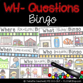 Preview of Wh- Questions Bingo