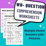 Wh Questions Comprehension Worksheets Speech Therapy with 