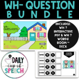 Wh Questions Speech Therapy | Boom Cards + Interactive PDF