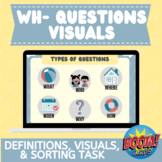 Wh- Questions Visuals (with Definitions and Tasks)