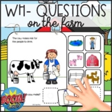 Wh- Questions on the Farm: Interactive Book + Boom Cards