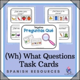 Wh (What Questions) Task Cards - Visual Support Speech The