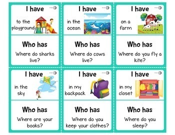 wh questions game where i have who has game by awareness for slp