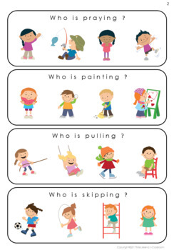 who questions action verbs special education by miss jelenas classroom