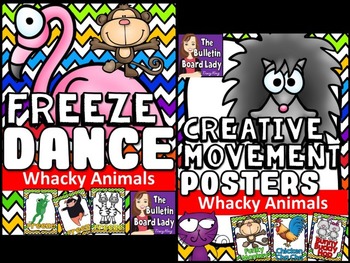 Preview of Whacky Animals Freeze Dance and Creative Movement