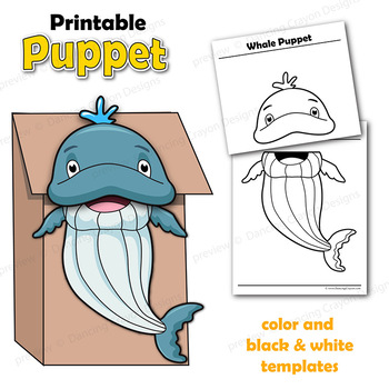 Printable Whale Puppet