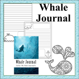 Whale Lined Journal Pages Whale Theme for Note Taking, Bul
