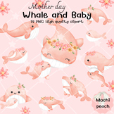 Whale Love - Mother's Day Clipart Set