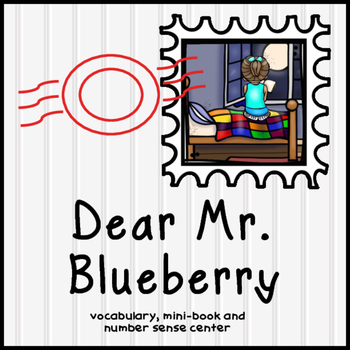 Dear Mr Blueberry Vocabulary By Kerry Antilla Tpt