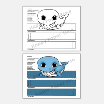 Whale Paper Crowns Printable Sea Ocean Animal Coloring Craft Activity