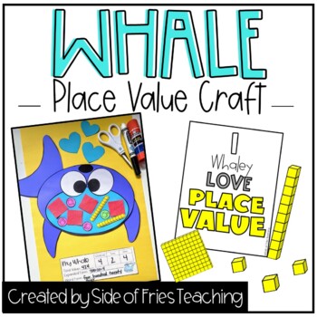 Preview of Whale Place Value Math Craft (I Whaley Love Place Value)