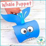 Whale Puppet Craft - Summer Craft - Ocean Craft/Activity -
