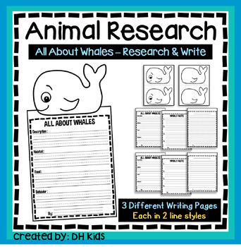 Preview of Whale Report, Science Writing Project, Sea Animal Research, Ocean Craftivity
