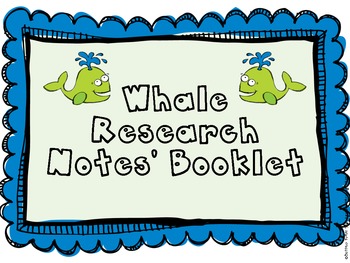 Preview of Whale Research Notes' Booklet