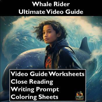 Preview of Whale Rider Movie Guide Activities: Worksheets, Reading, Coloring, & more!