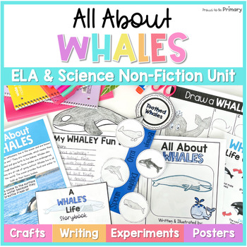 Preview of Whale Life Science Unit Lessons, Activities, Craft, Project - Orca & Beluga