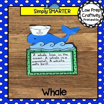 Preview of Whale Writing Cut and Paste Craftivity