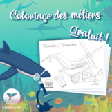 Whale coloring sheets - Jobs (in French)