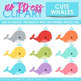 Whales Clip Art (Digital Use Ok!)