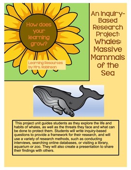 Preview of Whales:  Massive Mammals of the Sea, an Inquiry-Based Research Project
