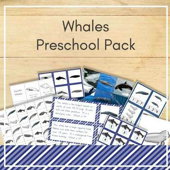 Preview of Whales Preschool and PreK Skills