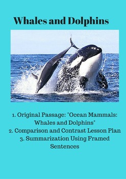 Preview of Whales and Dolphins: A Lesson in Comparison and Contrast