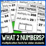 What 2 Numbers? Multiplication Facts Practice for Middle a