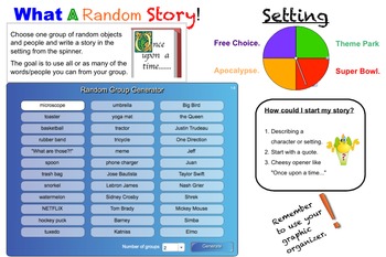 Preview of What A Random Story! Smartboard Game